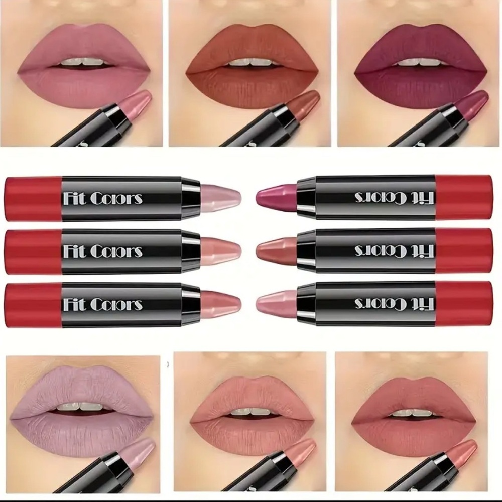 Matte Lipstick Set - Red, Pink, Brown Shades - Picture 5 of 13